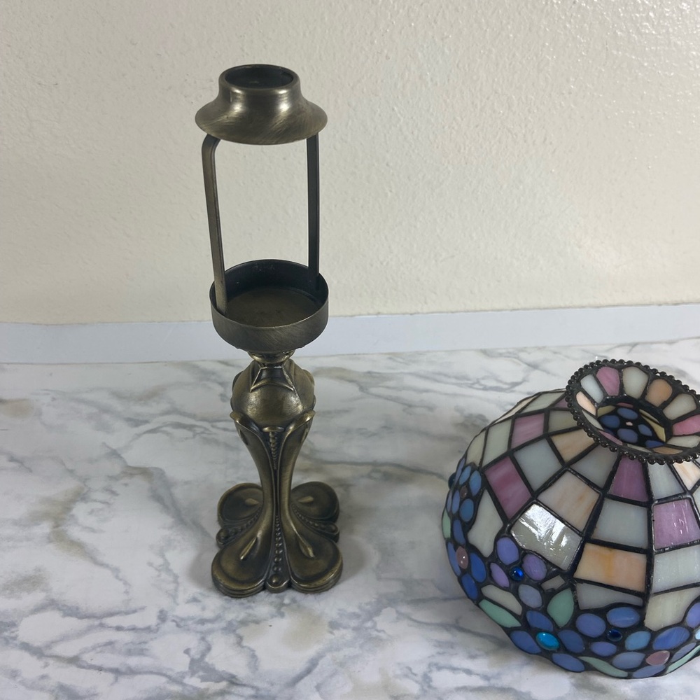 PartyLite Mosaic Candle Holder - Multicolor,Hydrangea lamp. - Picture 3 of 6